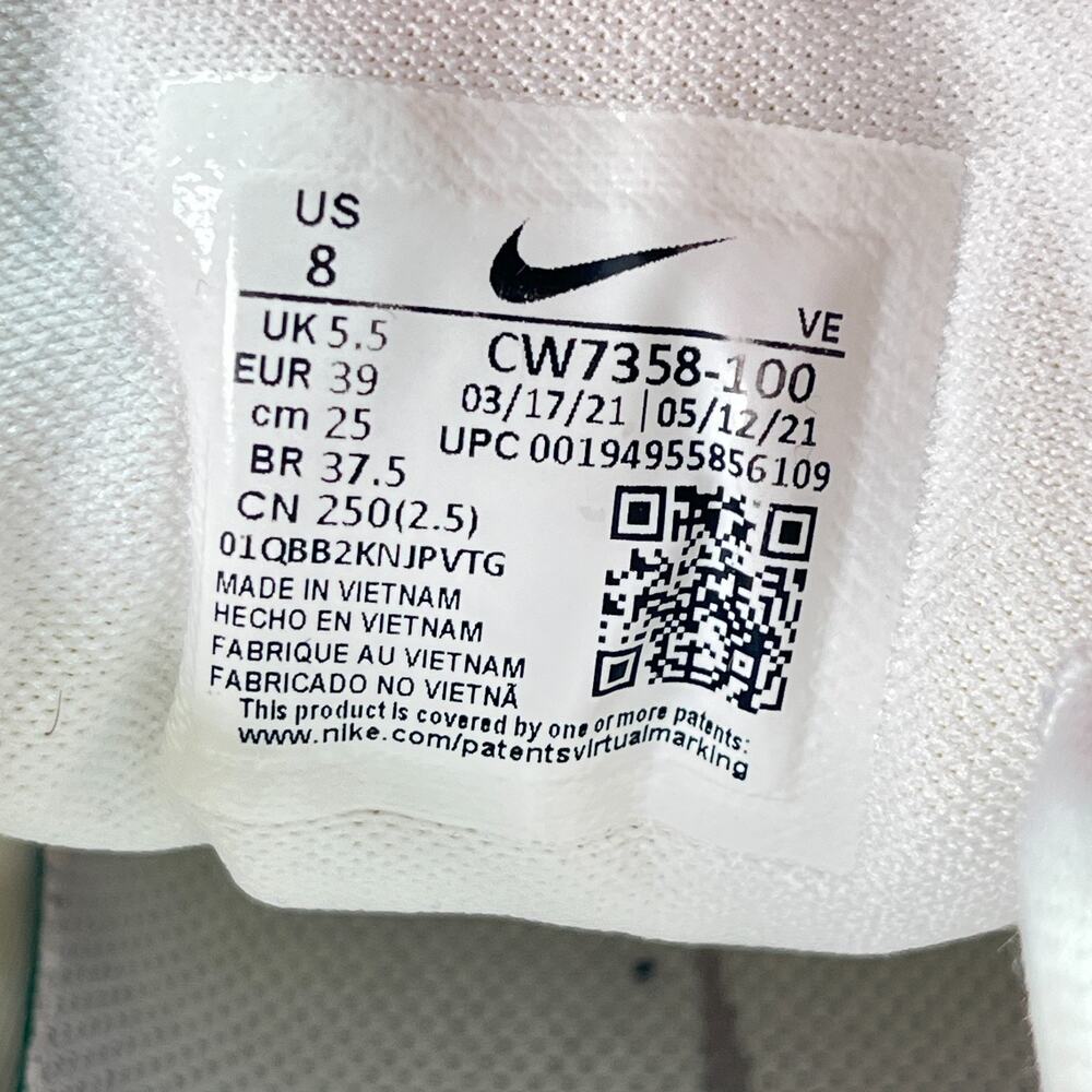 Nike Air Zoom Pegasus 38 White Running Shoes Sneakers CW7358-100 Women's Size 8 - Picture 8 of 9